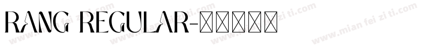 rang regular字体转换